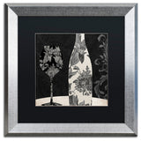 Color Bakery 'Vin Elegant I' Art, Silver Frame, Black Matte, 16"x16"