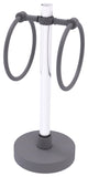 Clearview Vanity Guest Towel Ring with Twisted Accents, Matte Gray