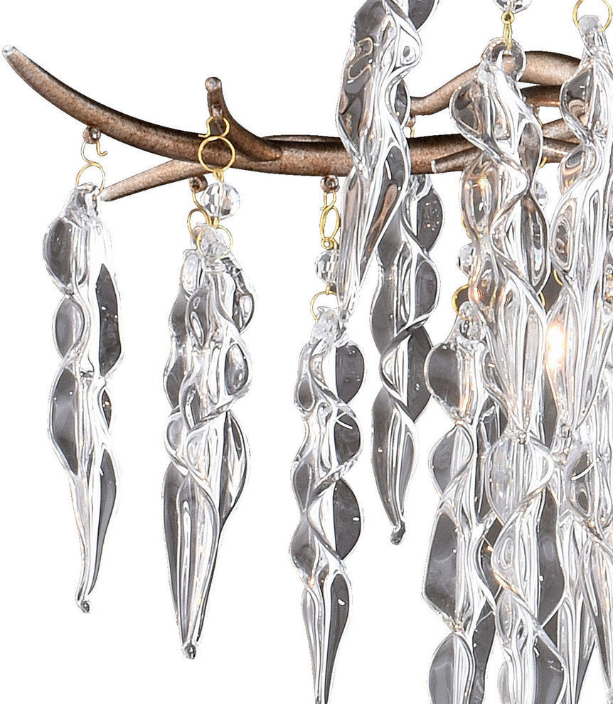 Rainier 5 Light Chandelier Silver Mist