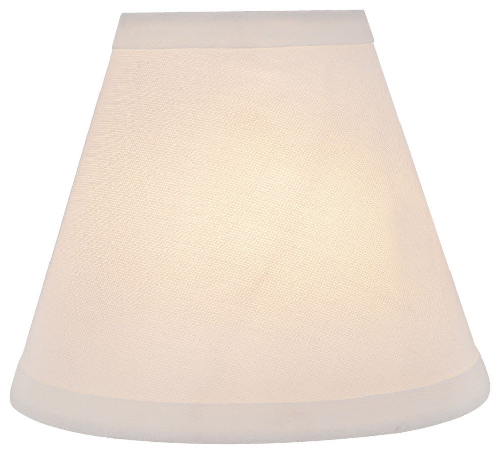 32102-6 Small Hardback Empire Chandelier Clip On Lamp Shade Off White 3"x6"x5"