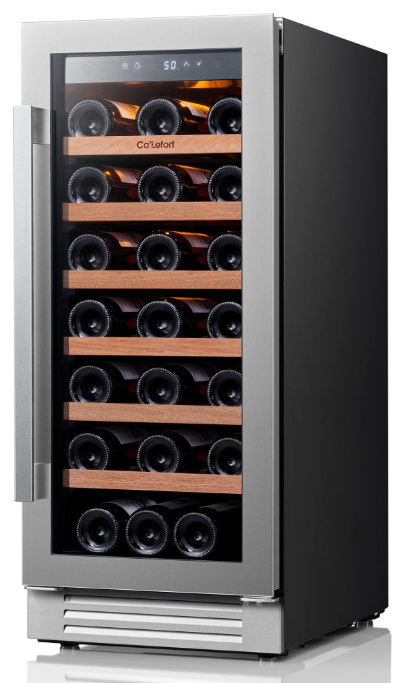 Ca"™Lefort 15" Wine Fridge: 33 Bottle, Built-In/Freestanding, Home/Bar/Kitchen