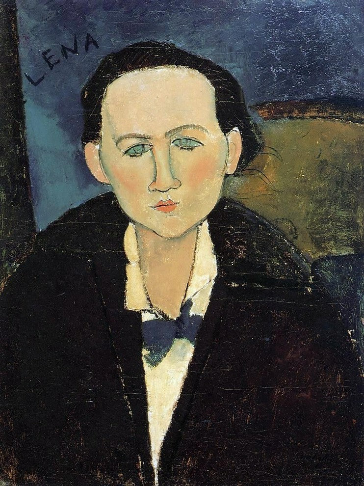 Amedeo Modigliani Portrait of Elena Pavlowski, 21"x28" Wall Decal
