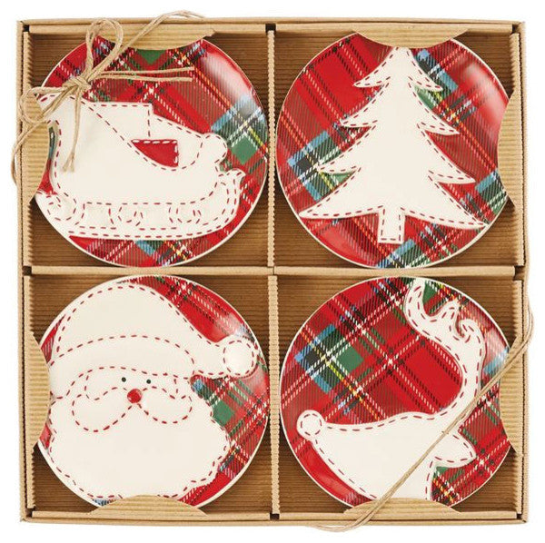 Tartan Tidbit Set, Set of 4
