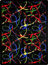 Kaleidoscope Rug, Silly String, 3'10"x5'4"