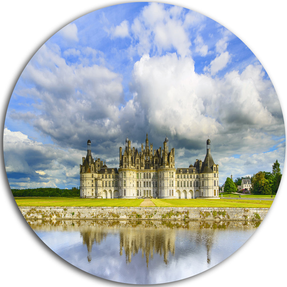 Chateau De Chambord Castle And Reflection, Seashore Disc Artwork, 36"