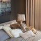 20"x20" Belton Faux Fur Pillow, Sand