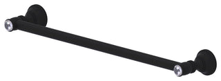 Carolina Crystal 30" Towel Bar, Matte Black