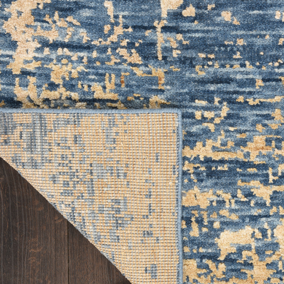 Nourison Luna 2' x 3' Dark Blue Mocha Modern Indoor Area Rug