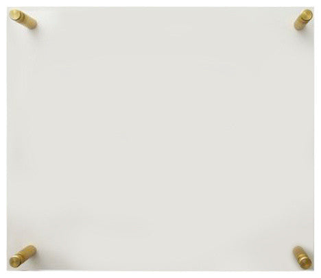 11x14" Clear UV Grade Acrylic Double Panel Floating Picture Frame Gold Hardware