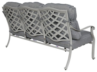 Venice Aluminum 3-Seater Sofa, Ashen Wheat/Basalt