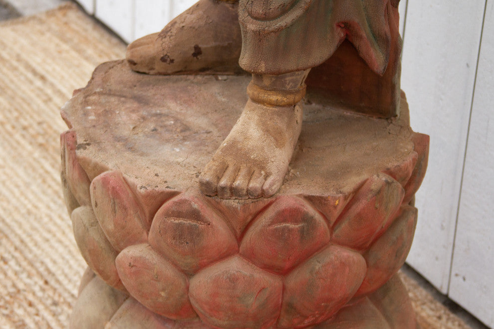 Rare Standing Antique Quan Yin Statue