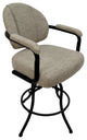 Swivel Tilt Metal Counter 26" 30" Bar Stool M-70, Hemsath Driftwood - Black, 26"