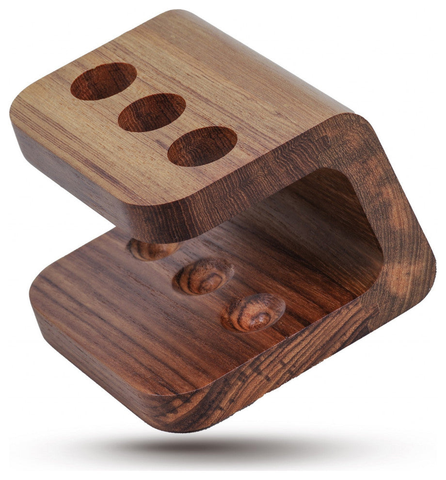 Designer Genuine Teak Toothbrush Holder