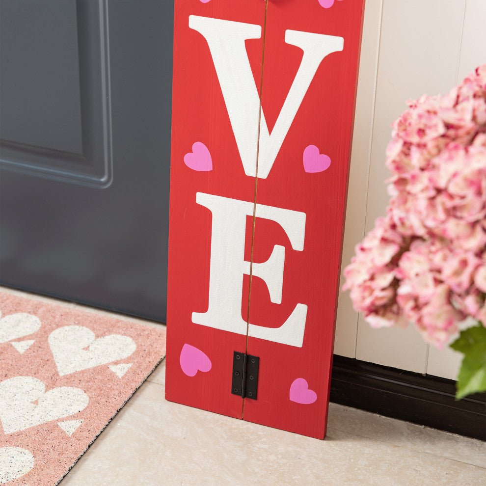 42"H Valentine"˜s Wooden Porch Decor