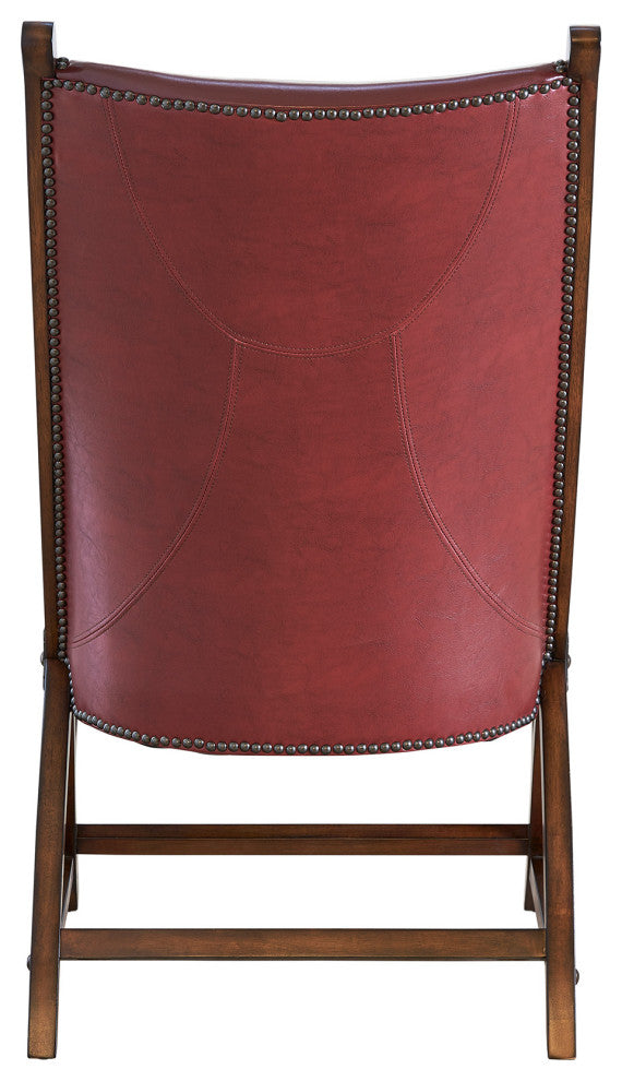 Odessa Chair and Ottoman Set, Cherry