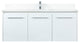 Elegant VF44548MWH-BS 48" Single Bathroom Vanity, White With Backsplash