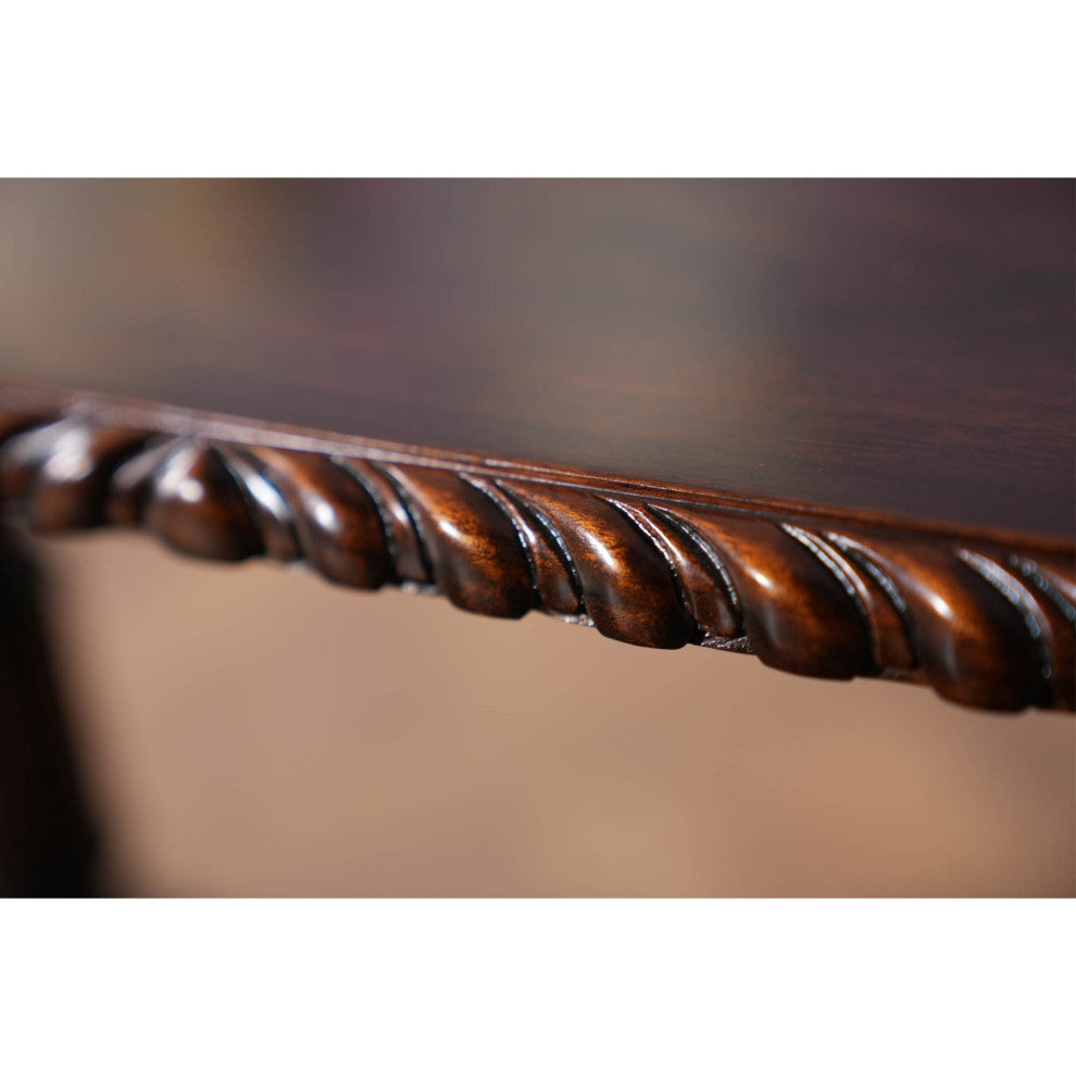 NBR101 Carved Mahogany Bed Step
