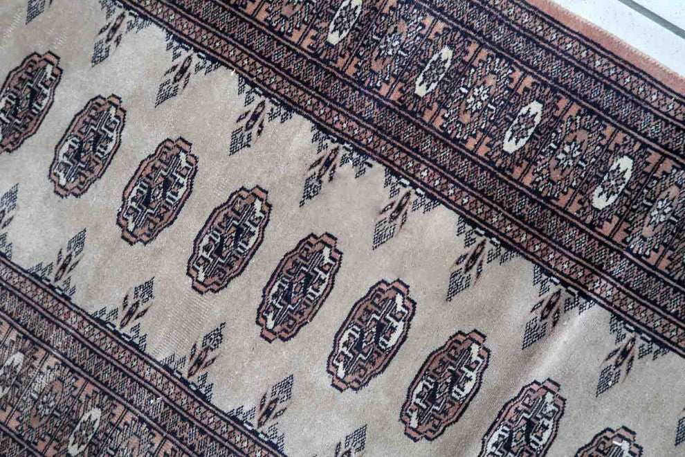 Handmade Vintage Uzbek Bukhara Runner 2.6'x12.2', 80cmx373cm 1960s