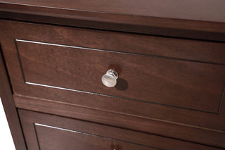 Drake 3-Drawer Nightstand, Cappuccino