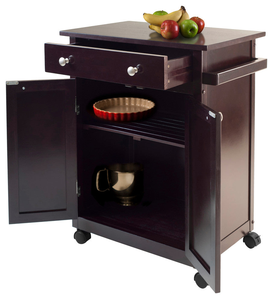 Savannah Utility Kitchen Cart, Espresso