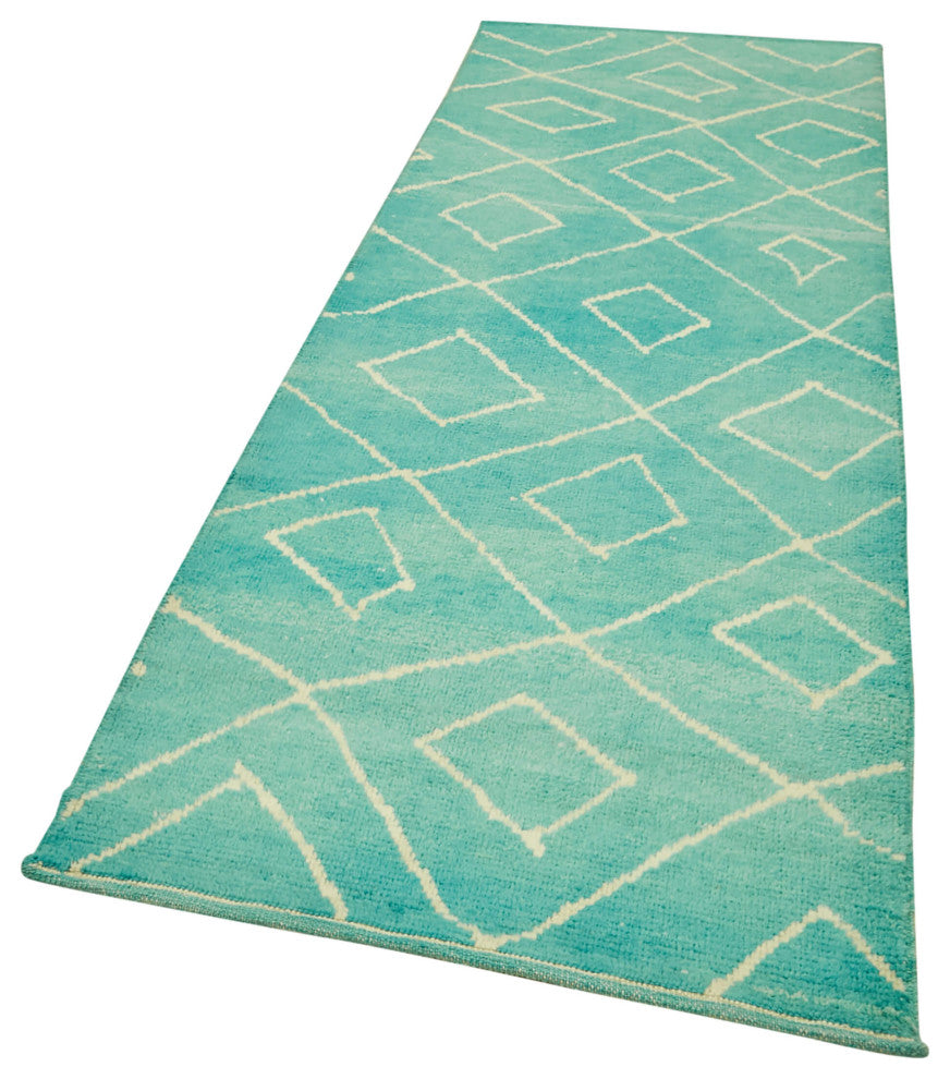 Rug N Carpet - Handmade One-of-a-Kind 3' 3" x 9' 9" Moroccan Runner Rug