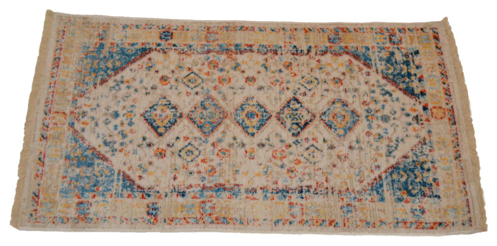 Machine Made Polyester Durable Indoor Outdoor Washable Oriental Pattern Footmat