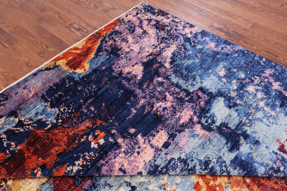Handmade Modern Wool Rug 8' 5" X 11' 9" Q9680