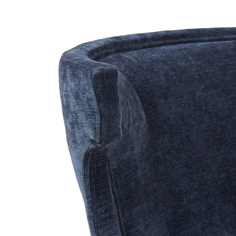 Madison Park Carson Counter Stool With Swivel Seat, Navy Blue