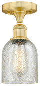 Caledonia-1 Light 5" Flush Mount-Satin Gold, Mica Glass Shade