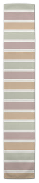 Soft Neutral Stripes 16x90 Cotton Twill Runner