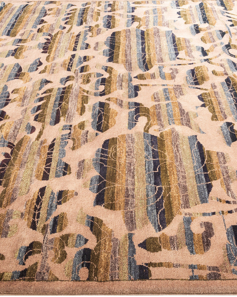 Eclectic, One-of-a-Kind Hand-Knotted Area Rug Brown, 6' 3" x 9' 0"