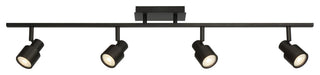 Lincoln 4 Light Adjustable LED Track, Matte Black