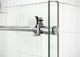 48"-52"x32"x78" Frameless Sliding Shower Door With Return Panel, Polished Chrome