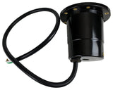 12V Composite Ground Well Light With "Eyebrow" Cover, Satin Nickel