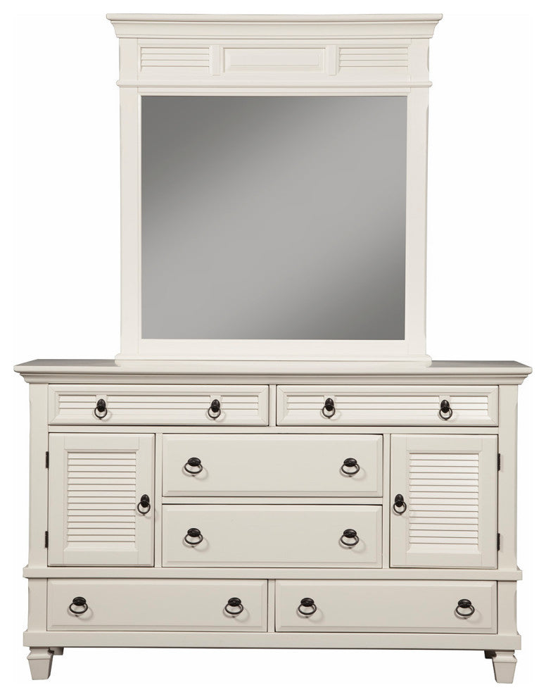 Winchester 6 Drawer Dresser With 2 Cabinets, White