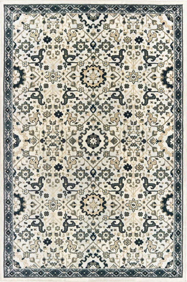 Oriental Weavers Bowen Ivory/ Navy Oriental Indoor Area Rug 3'10"X5'5"