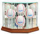 Octagon 4 Baseball Display Case, Walnut