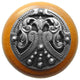 Regal-Crest Maple Wood Knob, Antique-Style Pewter