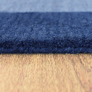HAND TUFTED WOOL ECO-FRIENDLY AREA RUGS-Blue Color, Contemporary Design