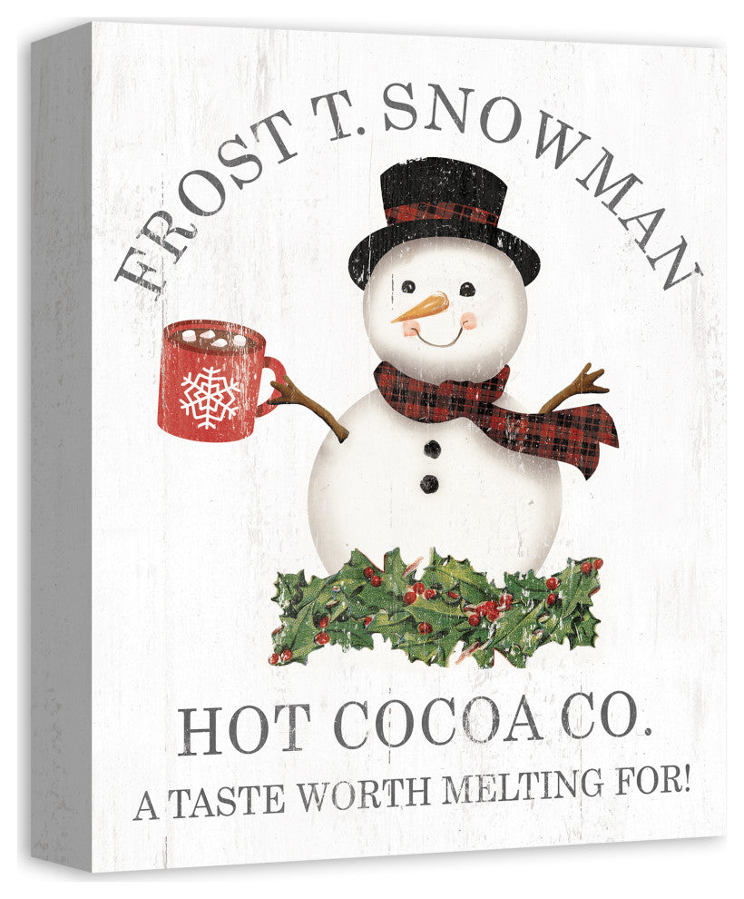 Frost T Hot Cocoa 11x14 Canvas Wall Art