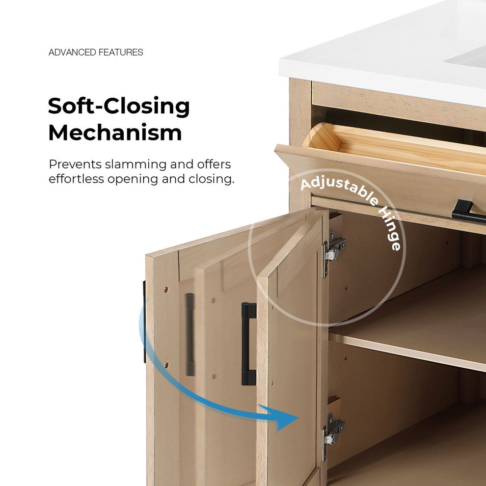 OVE Decors Bailey Vanity, Sahara Birch, 42"