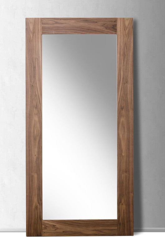 Modrest Beth Modern Walnut Floor Mirror