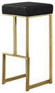 Jakob Backless 31" Bar Stool, Gold, Set of 2, Black