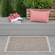 Dickens Contemporary Basektweave Cream/Brown Indoor/Outdoor Scatter Mat 2'x3'