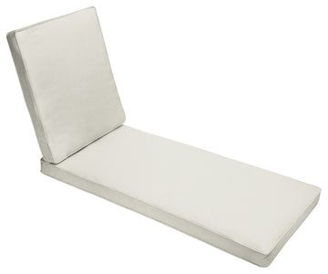 Outdoor Chaise Lounge Cushion, Ivory, 79"lx25"wx3"d