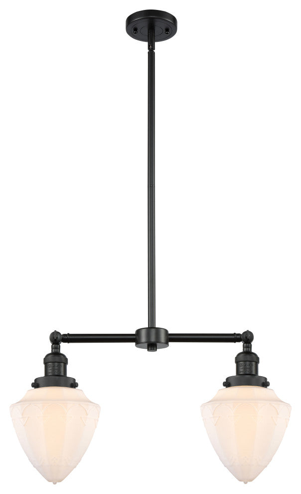 Innovations 209-BK-G661-7-LED 2 Light 24" Island Light, Matte Black