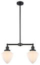 Innovations 209-BK-G661-7-LED 2 Light 24" Island Light, Matte Black