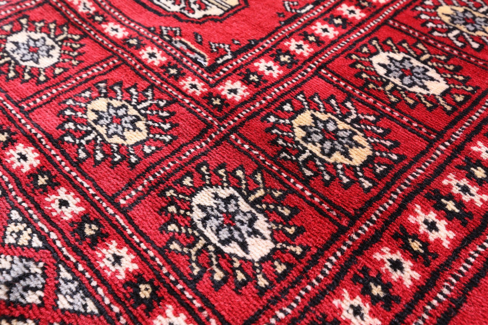 3' 1" X 5' 4" Silky Bokhara Handmade Wool Rug - Q13807