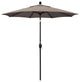 7.5' Aluminum Umbrella Push Tilt, Sunbrella, Taupe