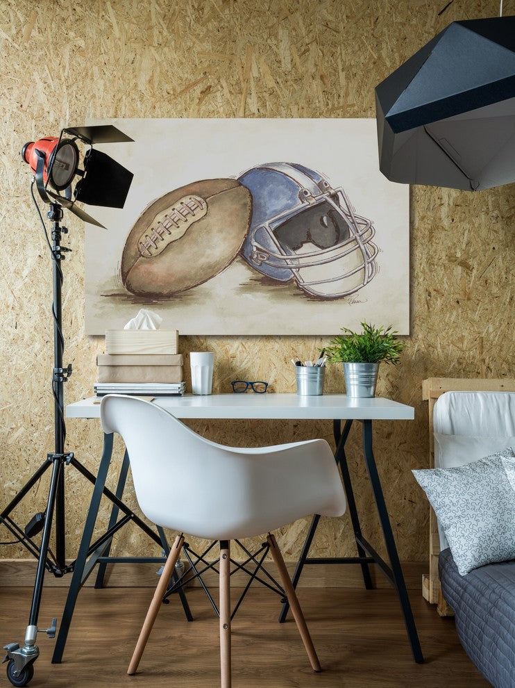 Marmont Hill, "Football Gear" by Reesa Qualia Painting on Wrapped Canvas, 36x24